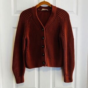 Everlane Rust Cardigan Sweater